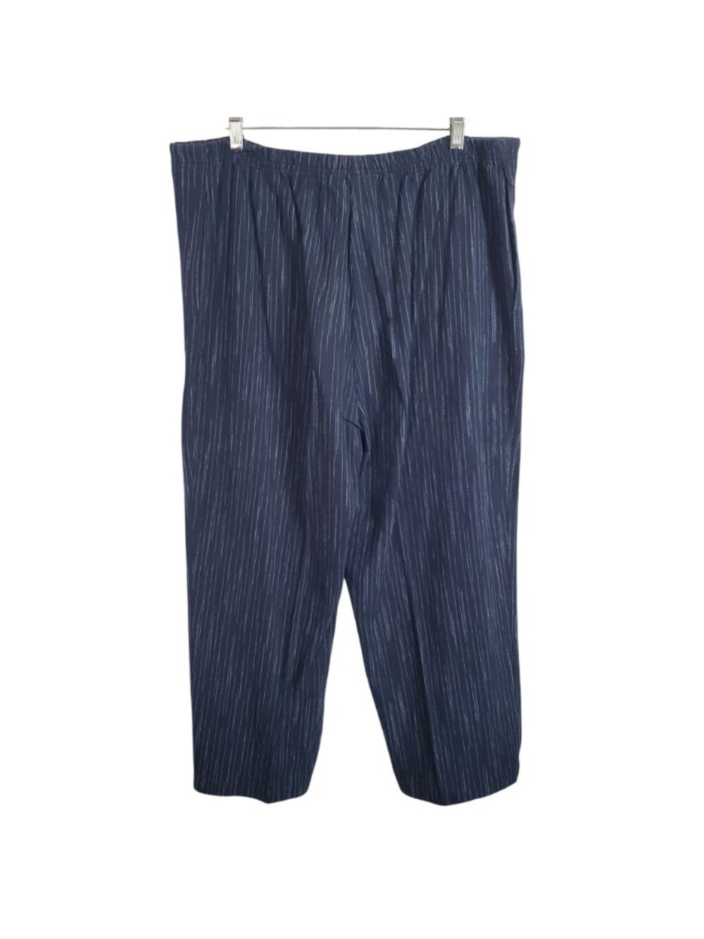 Dialogue Size 1X Set Top Pants Linen Cotton Outfit Button Jacket Striped Pull On - Picture 5 of 12